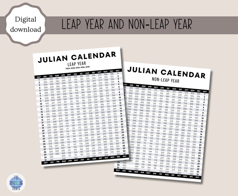 Julian Calendar | Military | Government | Digital Download | Printable ...