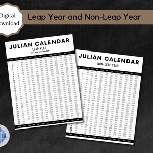 Julian Calendar Military Government Digital Download Printable PDF Leap ...