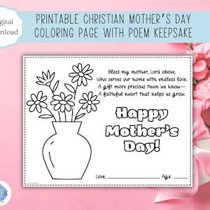 Plantilla imprimible "Amo a mi mamá/Mamá porque..." / Actividad para el Día de la Madre / Recuerdo / Tamaño A4 y Carta EE. UU. / PDF