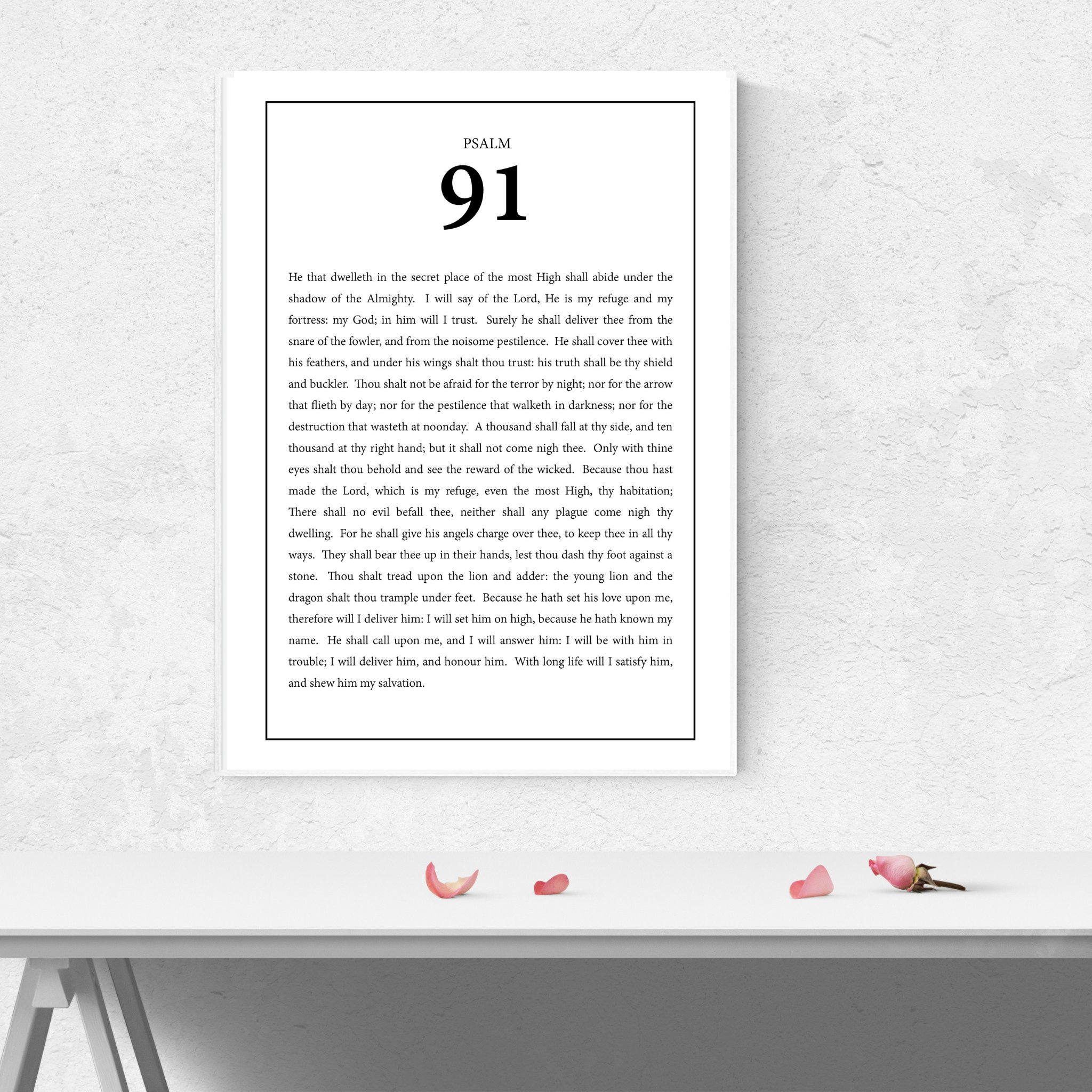 Psalm 91 | KJV | Bible Verse Wall Art | Digital Download | Printable ...