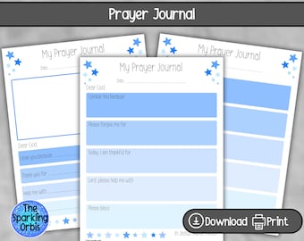 Printable Prayer Journal for Children | Sunday School Notes (PDF)