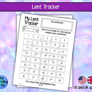 Printable Lent Tracker: 40-Day Commitment Chart (PDF)