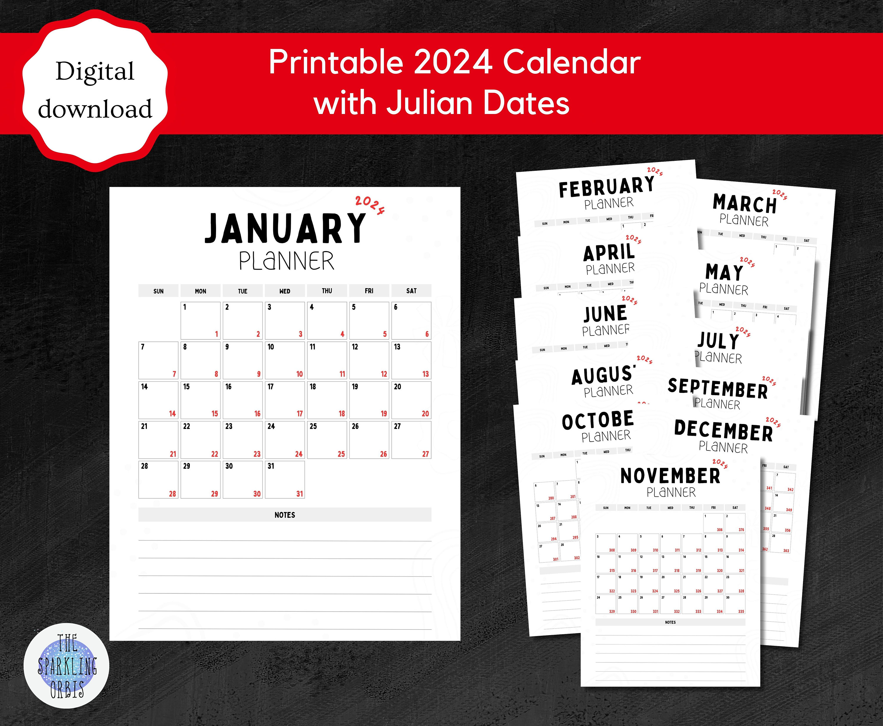 CALENDRIER BANCAIRE JULIEN 2024