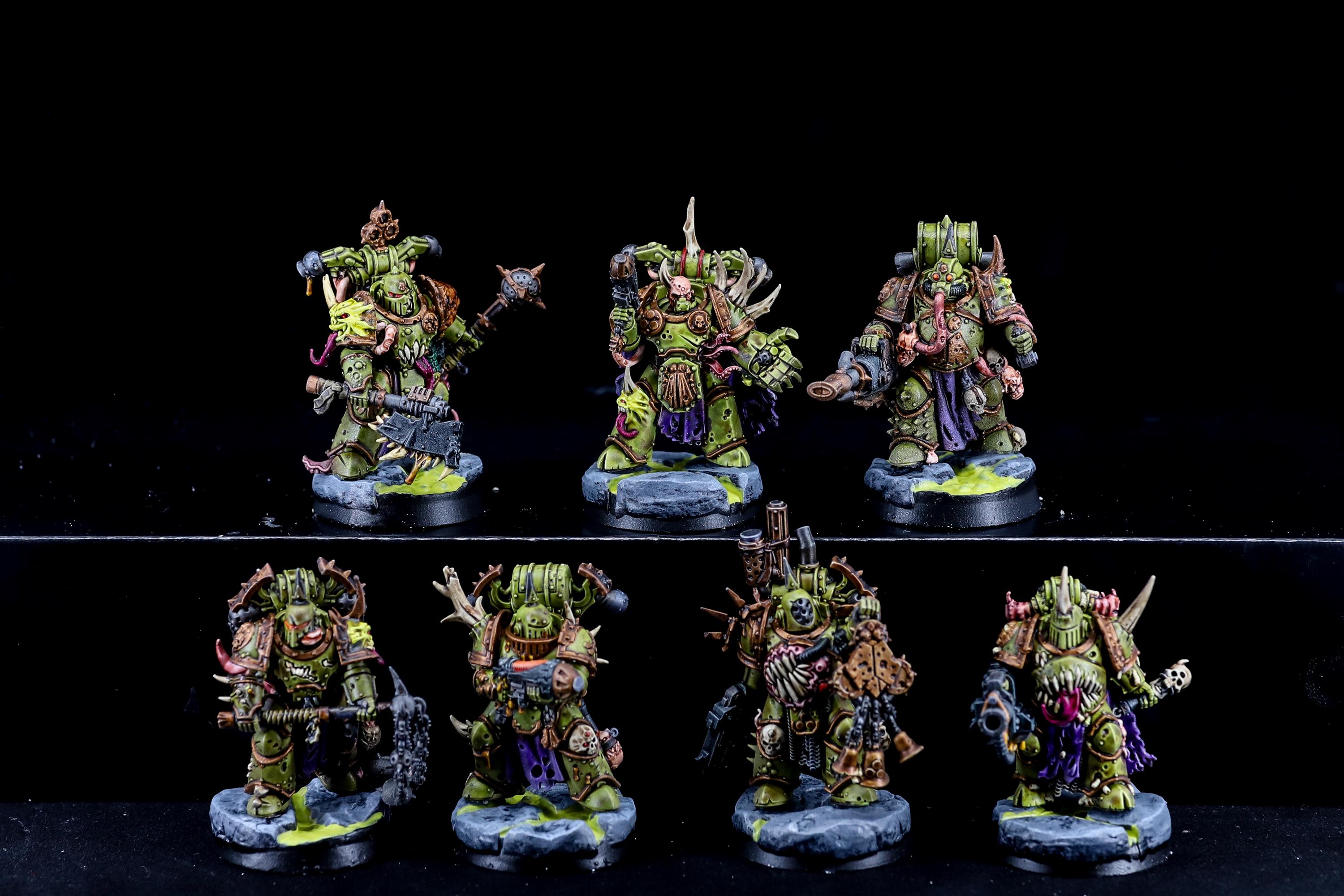 ウォーハンマー 40K デスガード まとめセット 疫病の海兵隊 - デスガード - プロペイントされたウォーハンマー 40K