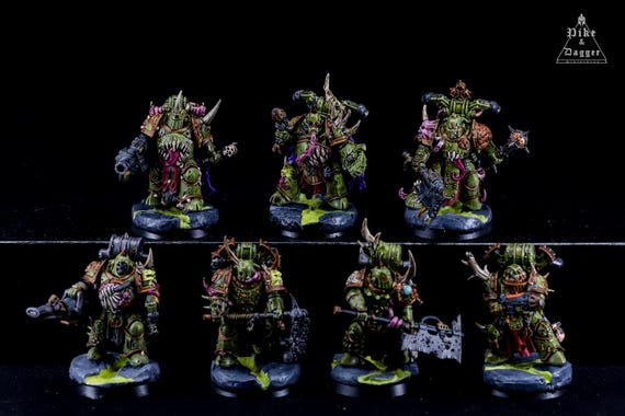 疫病の海兵隊 - デスガード - プロペイントされたウォーハンマー 40K