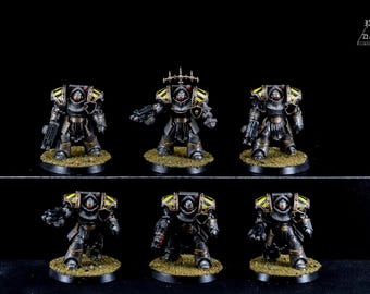 Cataphractii Terminators with Combi-Bolters and Power Fists - Space Marines - Pro Painted Horus Heresy Miniatures **COMMISSION**