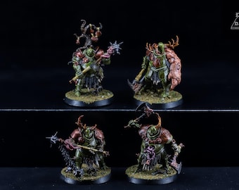 Mulgoth the Cleaver and Blight Templars - Maggotkin of Nurgle - Pro Painted Warhammer: Age of Sigmar Miniatures **COMMISSION**