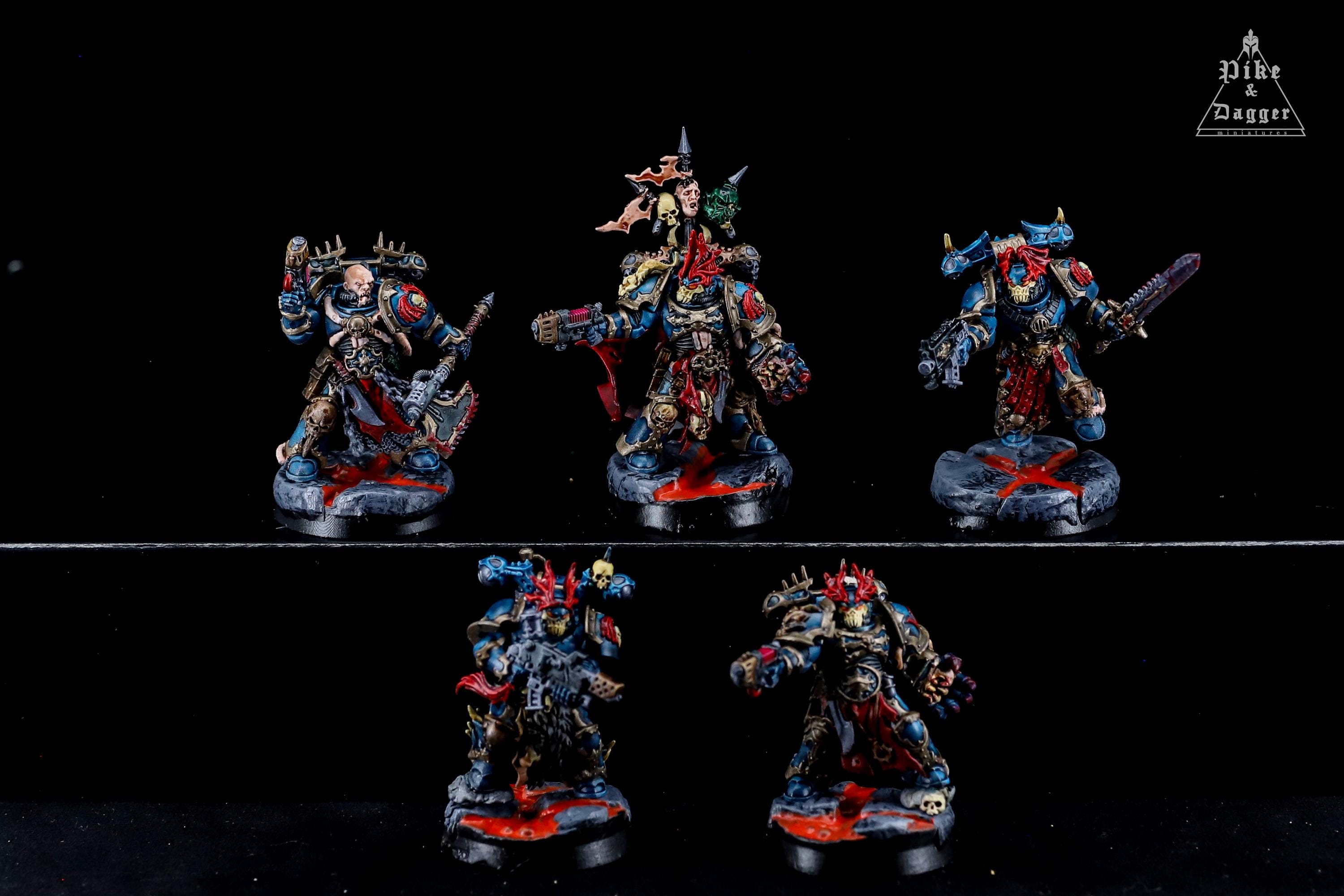 WARHAMMER Chaos Space Marines ウォーハンマー Chosen - Chaos Space Marines - Pro Painted Warhammer 40K