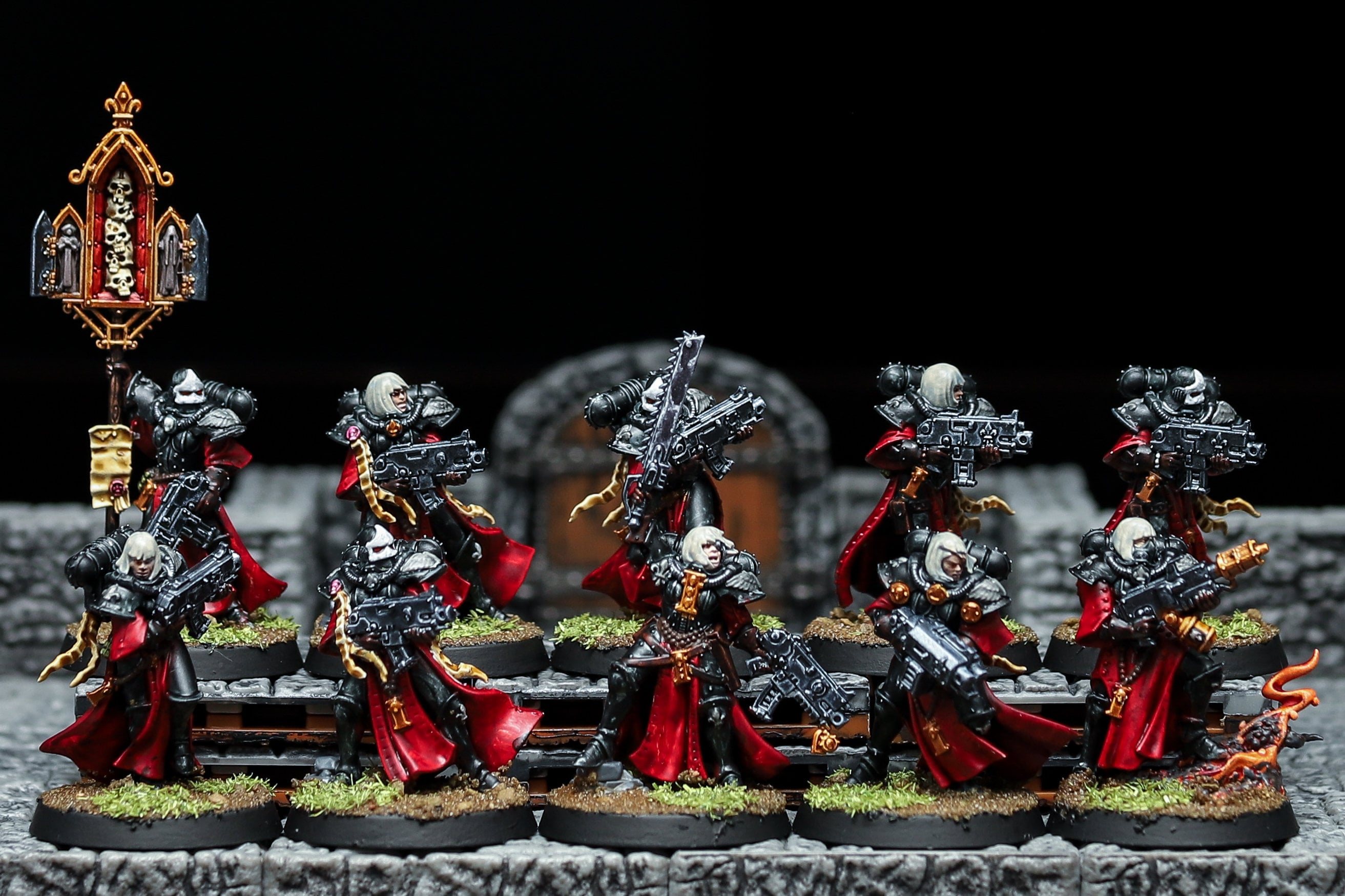 32mm Resin Bases, Sisters Battle, Sororitas, Ruined Sanctuary