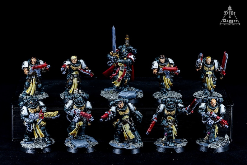 Primaris Crusader Squad - Space Marines: Black Templar - Pro Painted ...