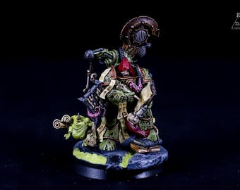 Scribbus Wretch, the Tallyman - Death Guard - Pro Painted Warhammer 40K Miniatures **COMMISSION**