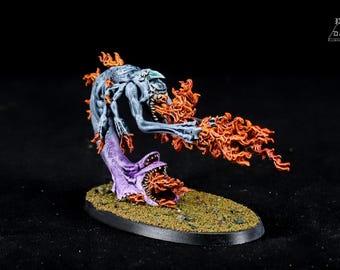 Exalted Flamer of Tzeentch - Chaos Daemons - Pro Painted Warhammer 40K Miniatures **COMMISSION**