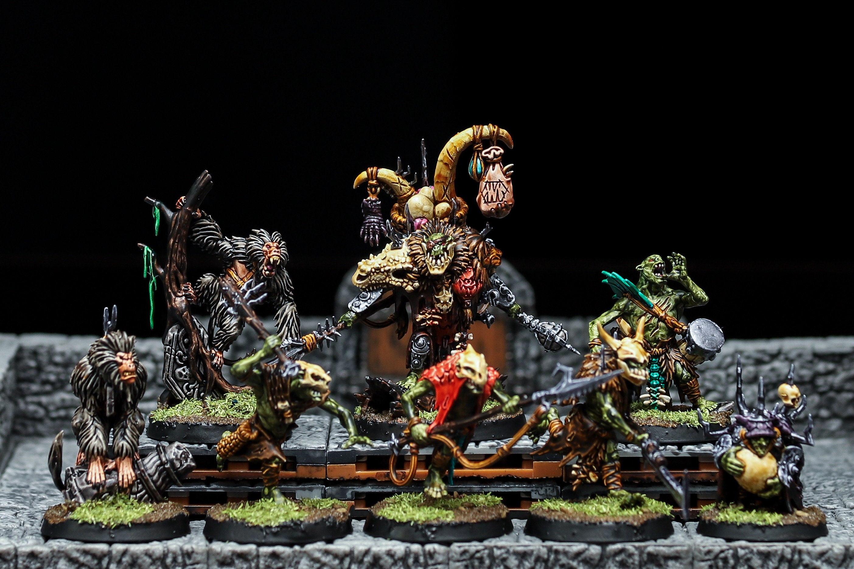 【ボクくん様用】HAMMERCULT / Built For War Kruleboyz Monsta Killaz- Orruk Warclans - Pro Painted Warhammer