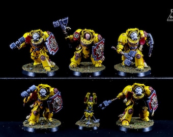 Terminator Assault Squad - Space Marines - Pro Painted Warhammer 40K Miniatures **COMMISSION**