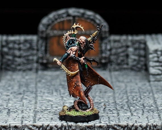Figurine Warhammer 40k Dark Eldar - Métal, Incomplète - Occasion Pour Pièces Ou Conversion