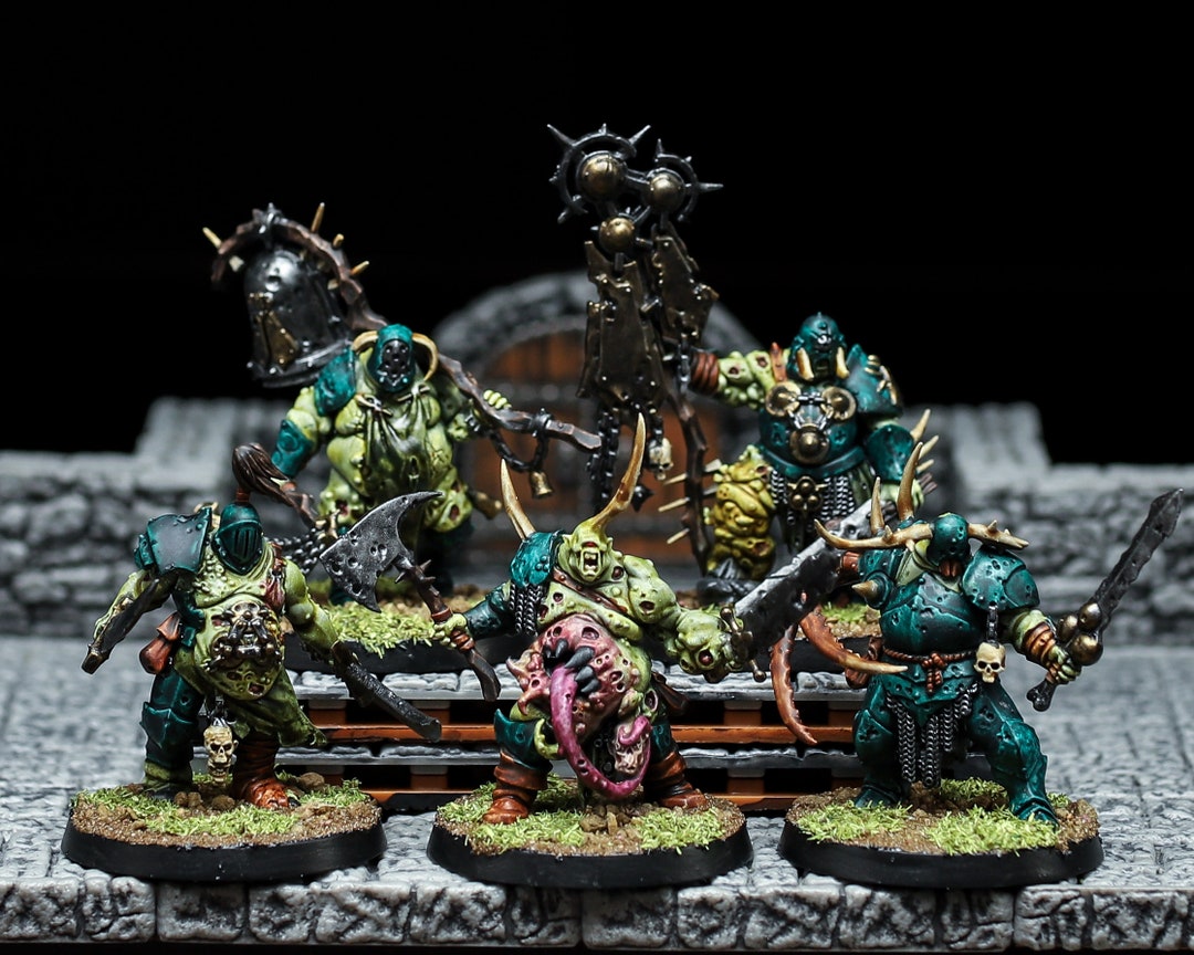 Putrid Blightkings - Maggotkin of Nurgle - Pro Painted Warhammer