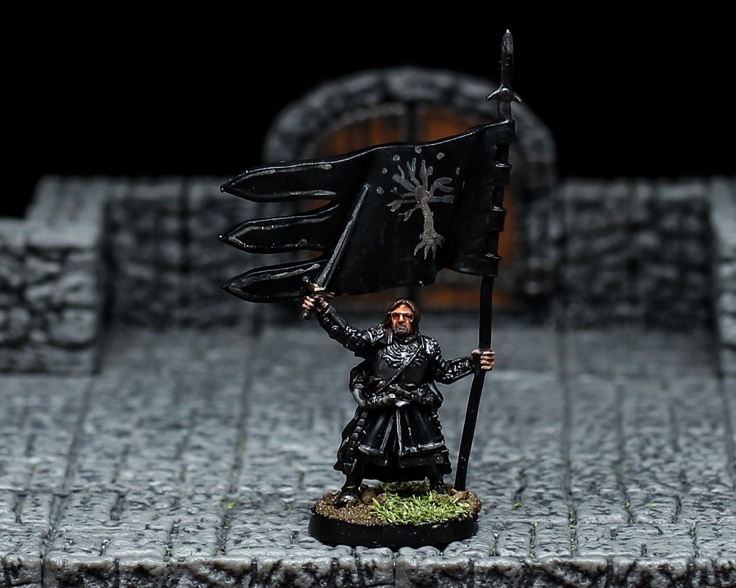 Lord Of The Rings Gondor Banner - 25mm/28mm Scale Miniature Banner For Boromir & LOTR Wargaming