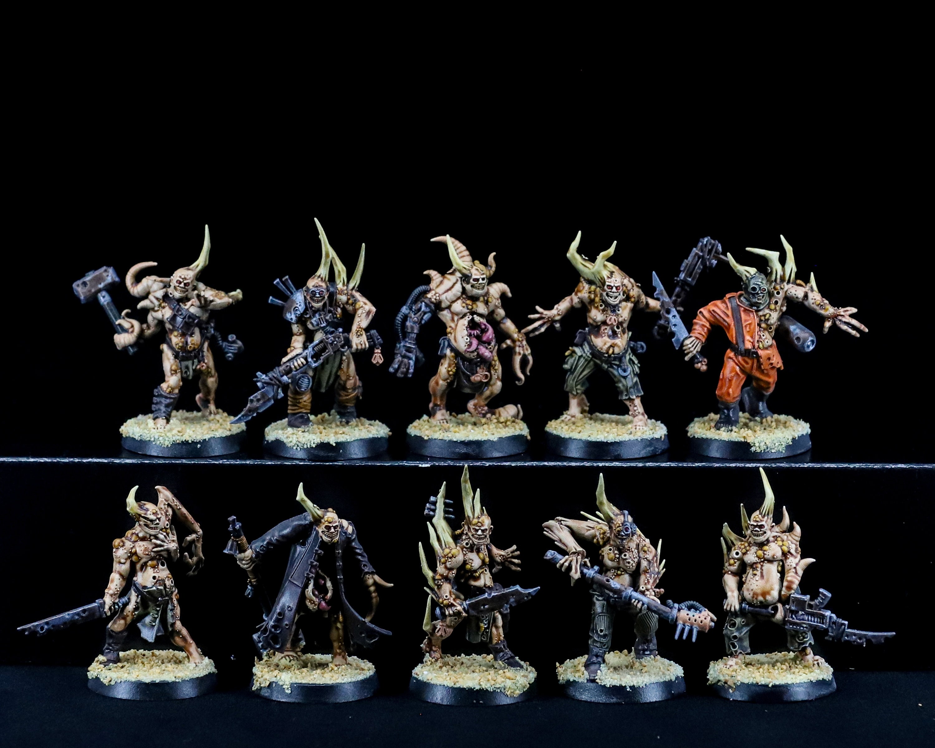 Poxwalkers - Death Guard - Pro Painted Warhammer 40K Miniatures Poxwalkers - Death Guard - Pro Painted Warhammer 40K Miniatures