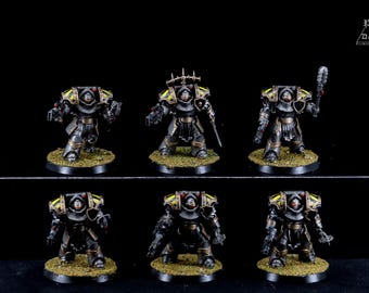 Cataphractii Terminators with Volkite Chargers and Power Mauls - Space Marines - Pro Painted Horus Heresy Miniatures **COMMISSION**