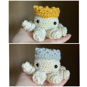 Crochet Mini Short Crown Accessory - OCTOPUS NOT INCLUDED