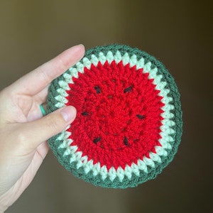 Crochet Watermelon Coaster