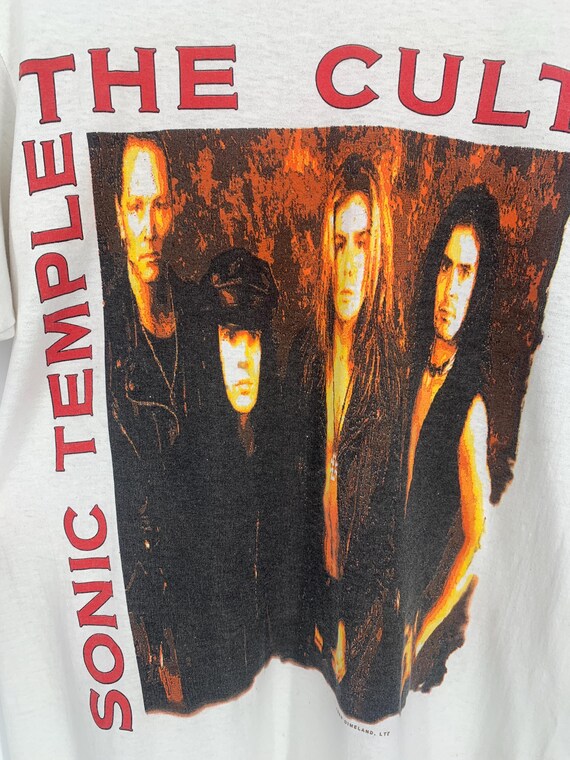 T-shirt Vintage The Cult – Album Sonic Temple 1989 – Taille XL – Occasion Très Bon état – Pièce Rare