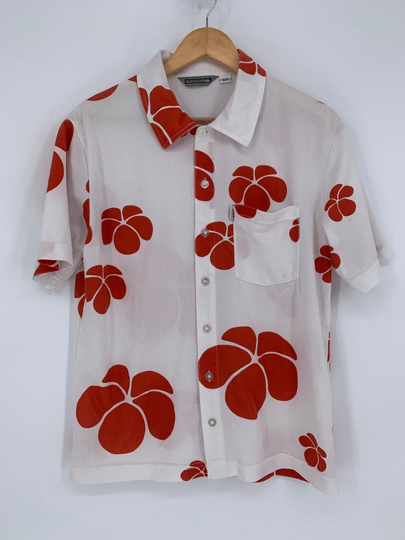 Vintage Quiksilver Hawaii Floral Button Down Shir… - image 1