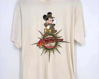 Vintage Disneyland 40 years of Adventure Mickey Mouse Tee, Size Large