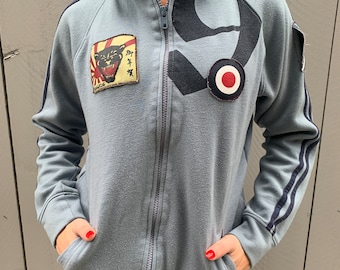 Vintage Kachi Koshi Zip Fleece - Harajuku Japan - Men's Small