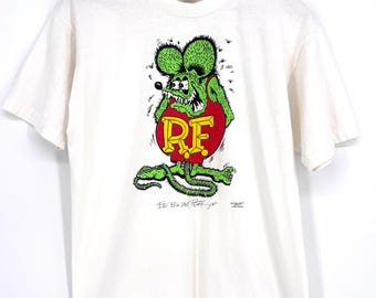 Vintage 1991 Ed "Big Daddy" Roth Rat Fink Art Tee, Size Large