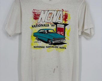 Vintage Chevy Nova II Hot Rod Tee: Single Stitch, Made in USA