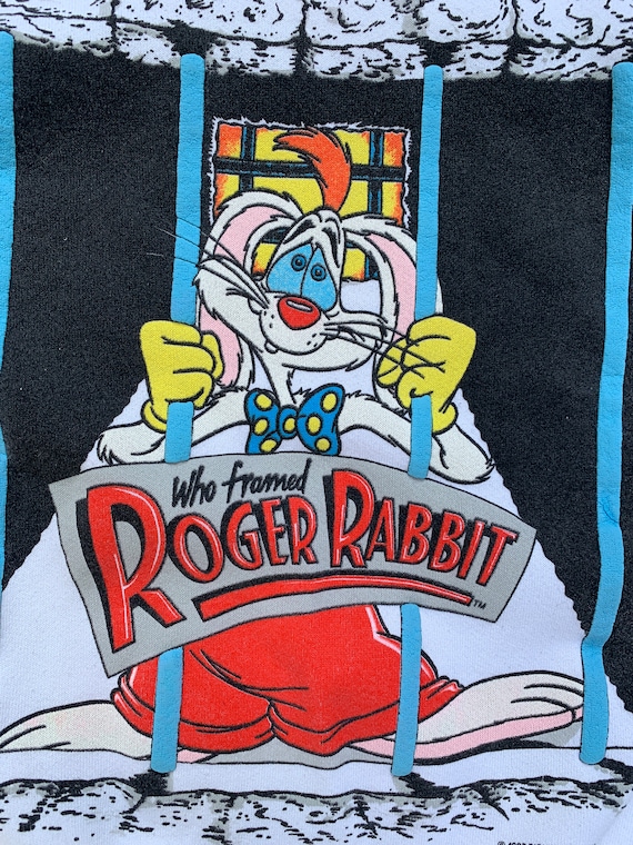 Rare Vintage 1987 Roger Rabbit Crew Fleece with Puff … - Gem