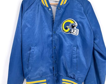 Vintage NFL Los Angeles Rams Chalkline Satin Jacket, Size Medium