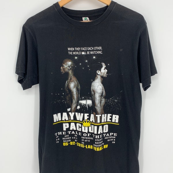 Floyd Mayweather vs. Manny Pacquiao Boxing Tee, Size Medium, Excellent Condition