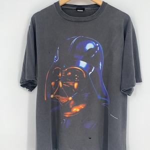 Vintage 1995 Star Wars Darth Vader Big Face Shadow Tee, Size XL, Single Stitch, Made in USA, Excellent Fade