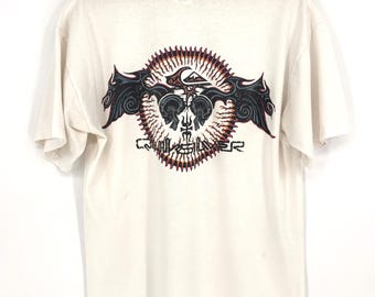 Vintage 90's Quiksilver Surf Tee, Quiksilver Surfer of Fortune Tee, Single Stitch, Made in USA
