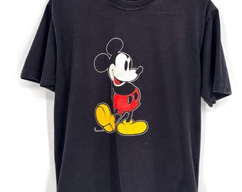 Vintage 80's Disney Mickey Mouse Tee, Size XL