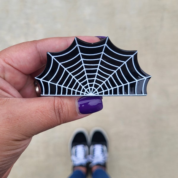 Spiderweb Black Halloween Hair Claw Clip
