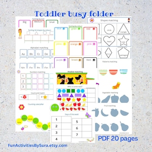 Toddler Learning Binder: Printable Busy Book (PDF)