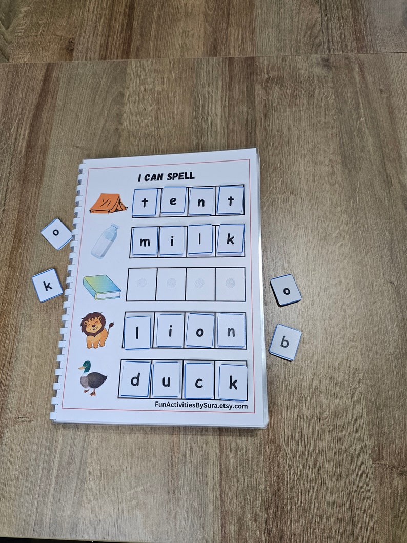 My spelling busy book, spelling game, learning activities, learning to spell, I can spell words, spelling activities, literacy game, spell. image 4