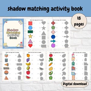 Shadow Matching Activity Book: Preschool Learning (Digital Download)