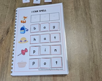 My spelling busy book, spelling game, learning activities, learning to spell, I can spell words, spelling activities, literacy game, spell.