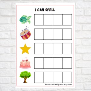 My spelling busy book, spelling game, learning activities, learning to spell, I can spell words, spelling activities, literacy game, spell. image 9