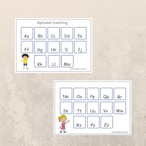 Alphabet Matching Activity Sheets: Printable Learning Worksheets (PDF Download)