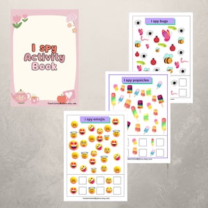 Libro de actividades de Veo, Veo, hojas de actividades imprimibles, hojas de trabajo para preescolar, actividad de aprendizaje, hojas imprimibles KS1, juego Veo, para niños