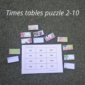 Times tables puzzles practice activity, Printable puzzles, Activity worksheets, times tables practice, Maths activities, KS1 maths activity