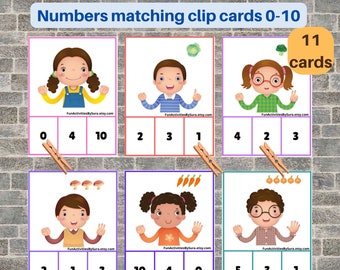 Count and Clip Cards 1-10: Montessori Homeschool Game (Digital Download)