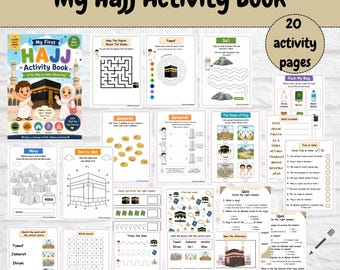 My Hajj Activity Book: Kids Learning Games (Digital Download), Hajj Activities, Islamic Activity For kids, Hajj Book For Kids, Muslim Kids