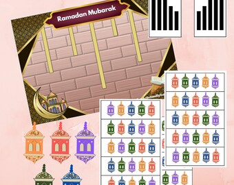 Ramadan copy the pattern from tall to short or short to tall, Pattern matching, Ramadan activity for children, Ramadan, Ramadan decoration.