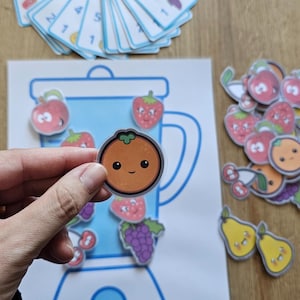 Jogo de Matemática com Liquidificador de Frutas: Atividade de Contagem para Pré-Escolares (Download Digital), Jogo de Contagem com Smoothie, Jogo de Contagem Divertido e Educativo para Crianças imagem 9